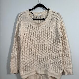 Vero Moda “FARGO” Textured Knit Cream Sweater – Size M 🤍 Cozy Winter Pullover